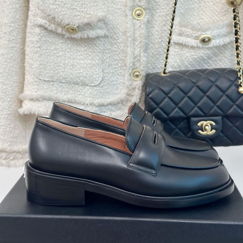 Ch*el leather shoes